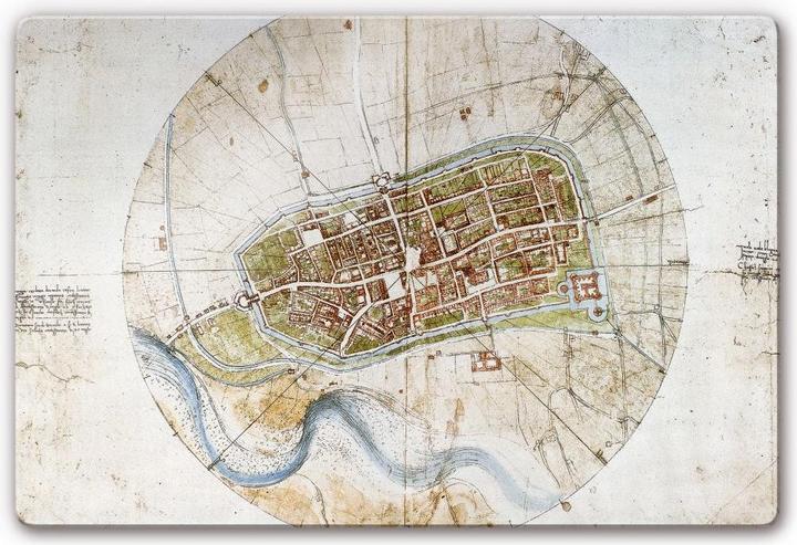 Actual product image Trenddeko da Vinci - Imola city map (80 x 60 cm)