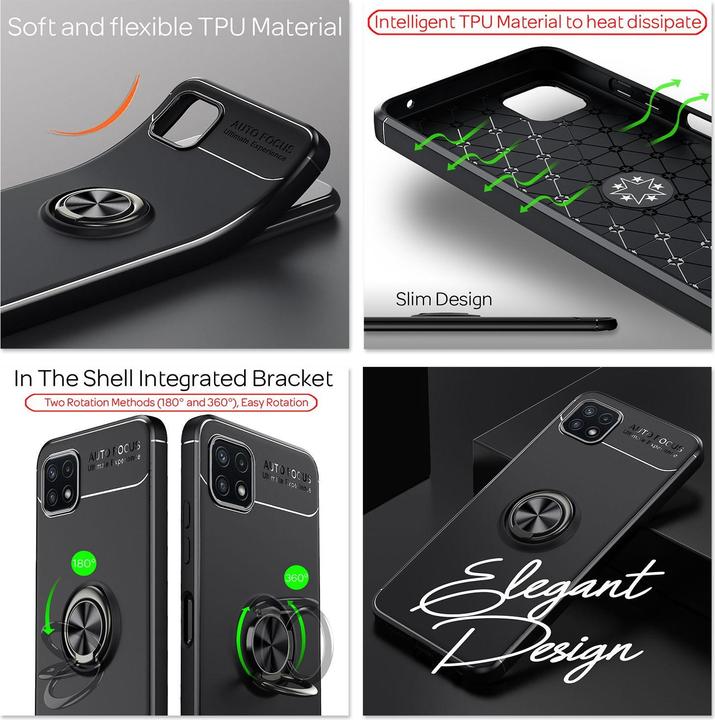 Immagine prodotto Nalia Custodia per cellulare in silicone ad anello (Samsung Galaxy A22 5G)