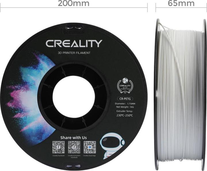 Immagine prodotto Creality Filamento (PETG, 1.75 mm, 1000 g, Bianco)