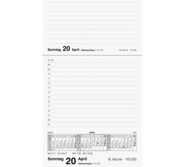 Actual product image Rido Day block 2025 black (Hardcover, German)