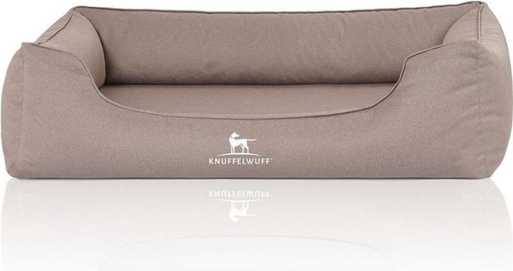 Actual product image Knuffelwuff Dog Bed Leon Velour XXXL, 155 x 105 cm, Beige/Grey (Dog)