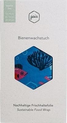 Produktbild Gaia Bienenwachstuch, Starter Set, save the ocean (3 x)