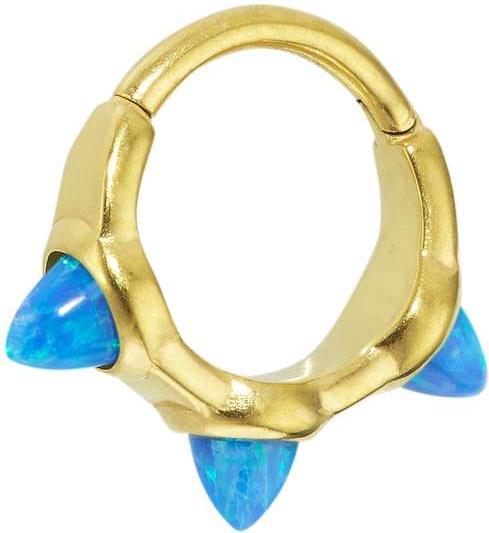 Produktbild Bijouteria Ohrpiercing (Synthetischer Opal, Chirurgenstahl 316L, PVD Beschichtung (goldfarbig))