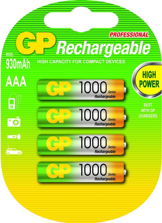 Produktbild GP Batteries GP 4er Akku-Set (4 Stk., AAA, 950 mAh)