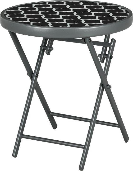 Image du produit Outsunny Table d'appoint ronde avec fonction de pliage