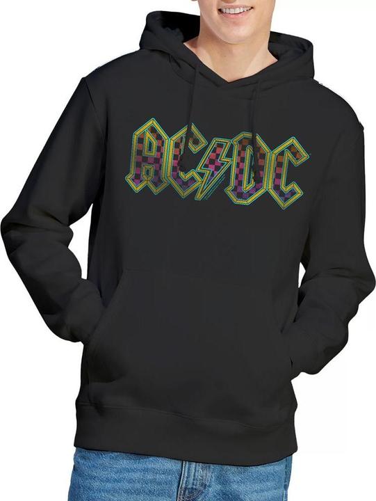 Actual product image AC/DC Mens Checkerboard Gradient Logo Hoodie (L)
