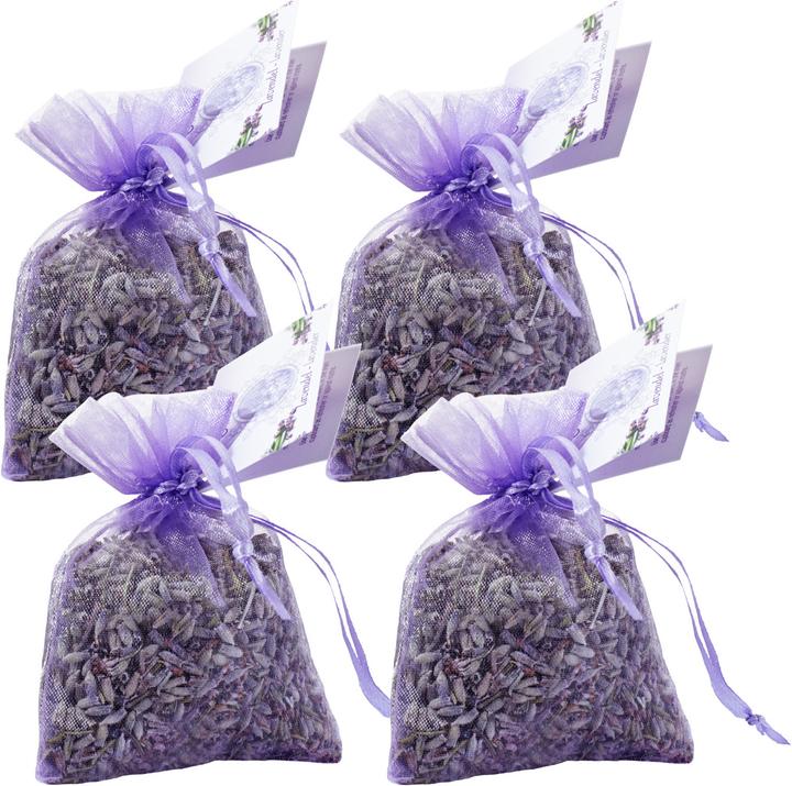 Produktbild Natura Punto 4er-Set getrocknete Lavendelblüten im Organzabeutel, 15 g (Trockenblumen)