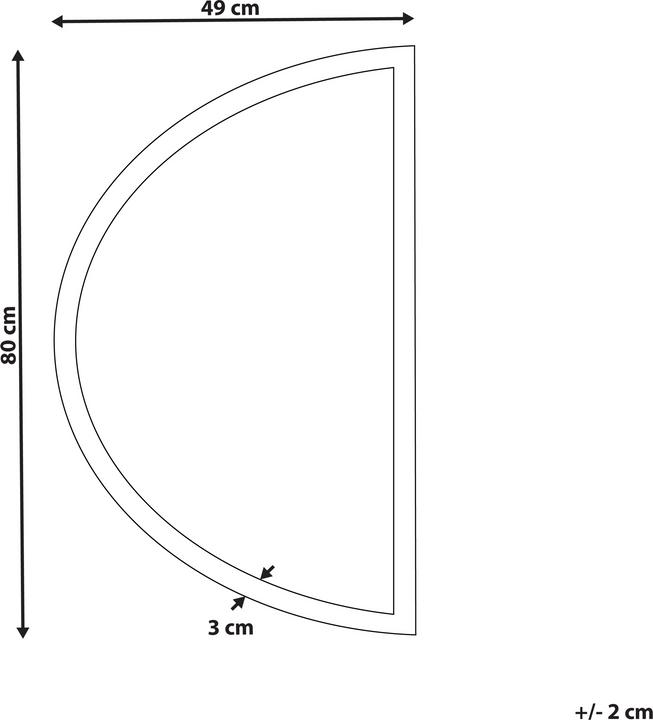 Immagine prodotto Beliani Specchio LED da parete semicircolare ø 80 cm argento BEZONS (49 x 80 cm)