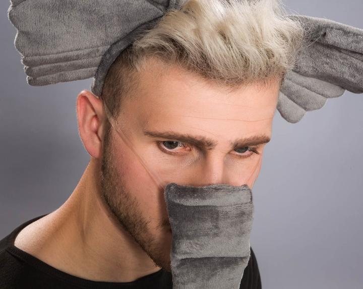 Immagine prodotto Festartikel Müller Set di elefanti: cerchietto con orecchie, proboscide e coda
