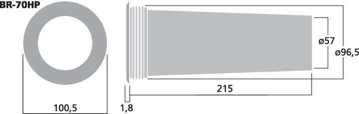 Actual product image Monacor Bass-reflex tube