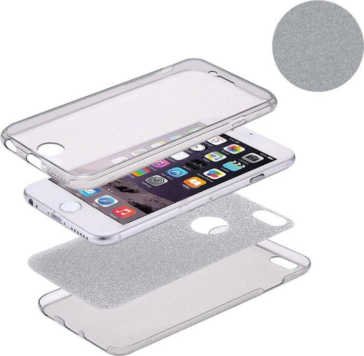 Produktbild König Design Full TPU Case für Samsung Galaxy S5 Neo Schutz Hülle Handy Glitzer Cover Grau (Samsung Galaxy S5 Neo, Samsung Galaxy S5)