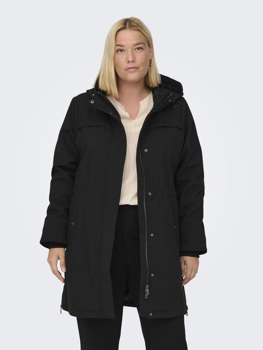 Actual product image Only Hood Ribbed cuffs Coat Long parka (44)
