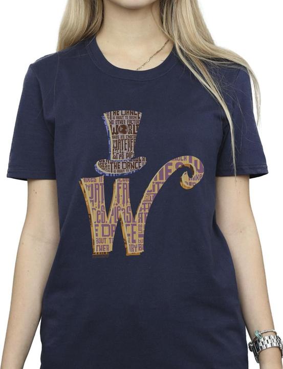 Immagine prodotto Willy Wonka & the Chocolate Factory W Logo Hat Maglietta Ampia Donna (3XL)