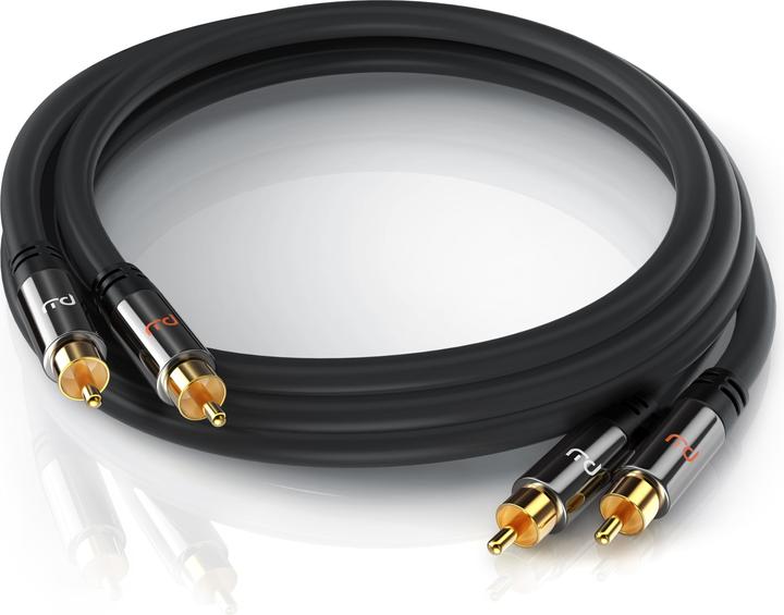 Image du produit Primewire Câble audio stéréo RCA, RCA, câble audio hi-fi avec blindage multiple, 2x RCA vers 2x RCA (1 m, RCA)