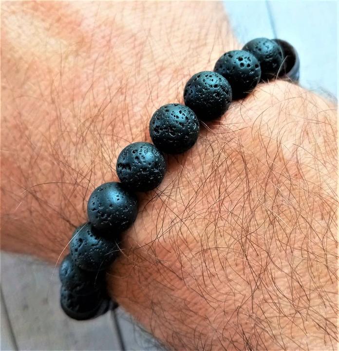 Produktbild Cbx Elastisches Perlen Armband Lava Rock