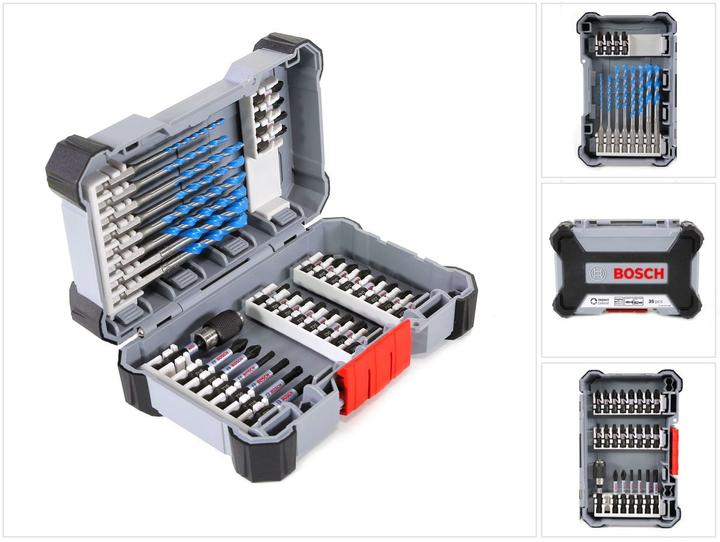 Produktbild Bosch Professional Zubehör Impact Control MultiConstruction und Schrauberbit-Set, 35-tlg. (Innensechsrund TX M20, Innensechsrund TX M30, Innensechsrund TX M15, Innensechsrund TX M25, Innensechsrund TX M40, Kreuz Phillips PH M1, Kreuz Phillips PH M2, Kreuz Pozidriv PZ M2, Kreuz Phillips PH M3, Kreuz Pozidriv PZ M3)