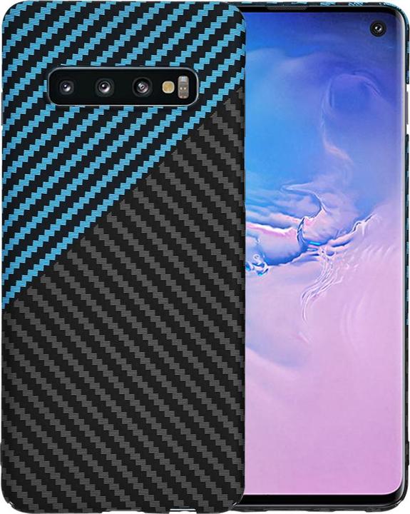 Actual product image Techsuit - Carbonite FiberShell - Samsung Galaxy S10 - Blue Pulse (Samsung Galaxy S10+)