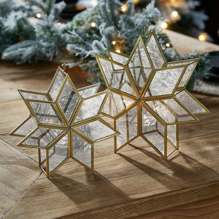Immagine prodotto Loberon Set di 2 portacandele Zaydan oro/argento (23 x 22 x 6 cm)