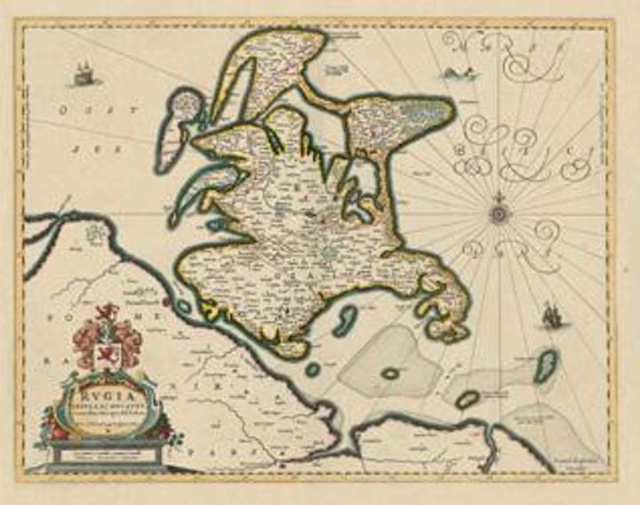 Produktbild Historische Landkarte: Insel Rügen - 1647