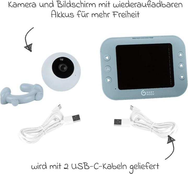 Actual product image Babymoov Yoo Roll Video Baby Monitor (Video & Audio, 300 m)