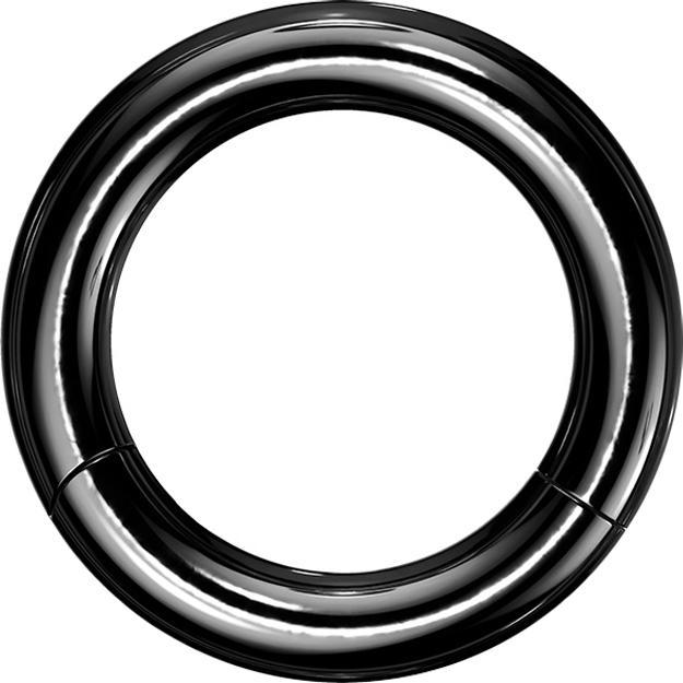 Star Piercing Segmentring klappbar schwarz (Chirurgenstahl 316L, ohne Messing)