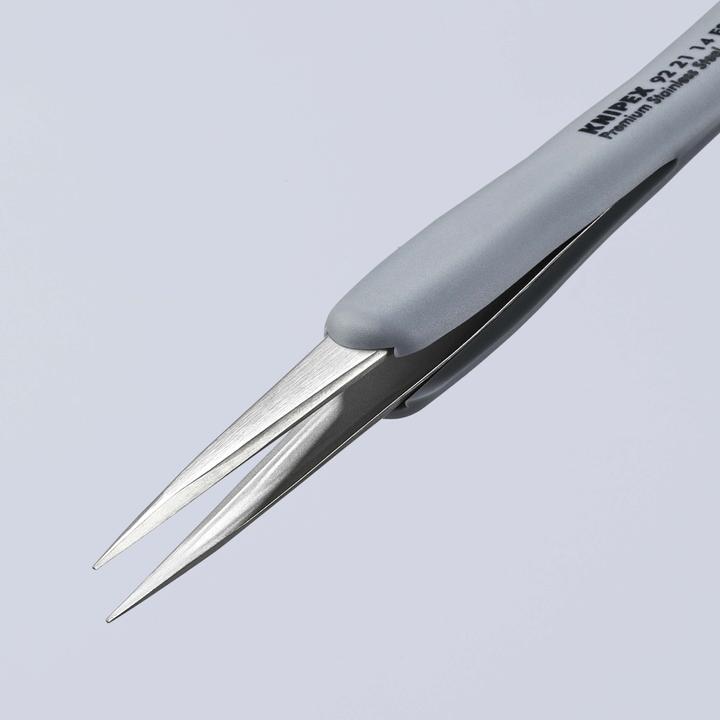 Image du produit Knipex Brucelles de précision avec poignées en caoutchouc ESD