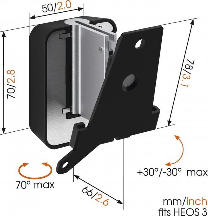 Actual product image Vogels Sound 5203 (1 pcs., Wall installation, Pivoting, Tiltable)