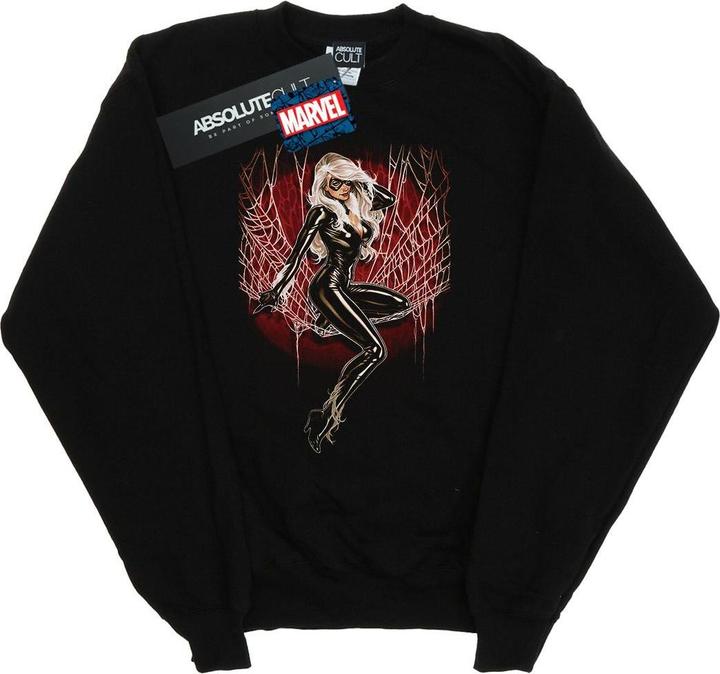 Black Cat Spider Web Sweatshirt