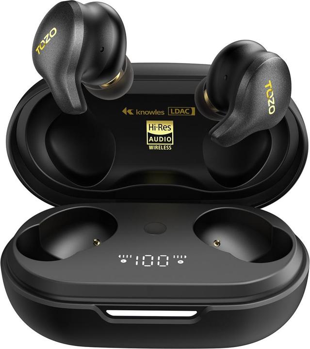Actual product image Tozo Golden X1 True Wireless Stereo (TWS) USB Typ-C Bluetooth In-Ear Headset Schwarz (ANC, 8 h, Wireless)