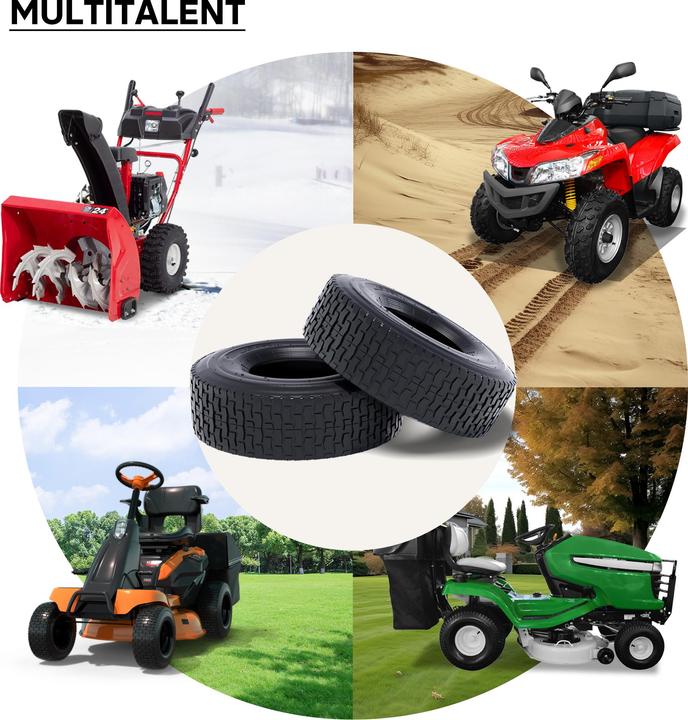 Produktbild Wiltec Mantel Rasenmäherreifen 13x5.00-6 Reifendecke Rasentraktor Aufsitzmäher Reifen (Rasentraktor)