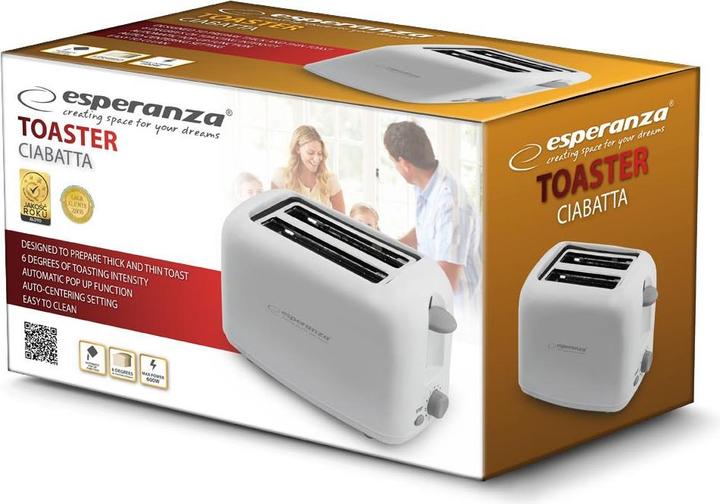 Actual product image Esperanza Ciabatta EKT002 (600W, white)