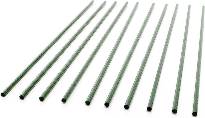 Immagine prodotto Wiltec Toboli 10x bastoni per piante verdi 120cm Ø11mm traliccio in metallo plastica per pomodori (120 cm, 1.10 cm)