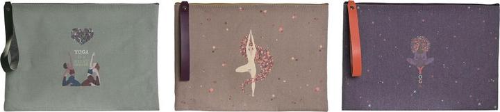 Image du produit DKD Home Decor Kulturbeutel Braun grün Burgunderrot Leinwand Yoga 31 x 1 x 21 cm (3 Stück)