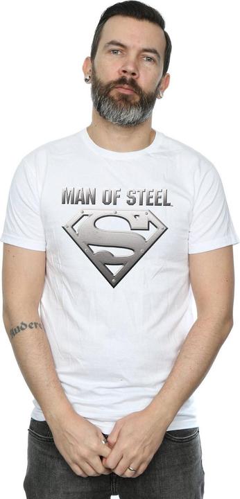 Actual product image Mens Superman Man Of Steel Shield T-Shirt (XXL)