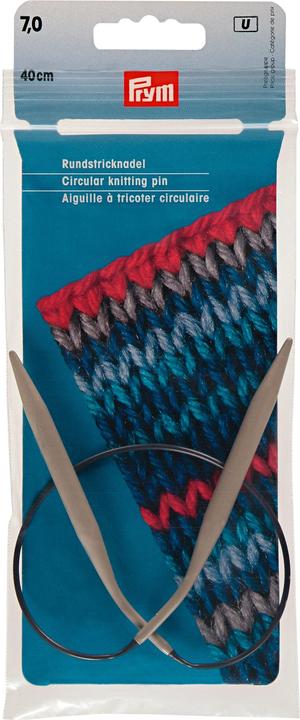 Prym Rundstricknadel Ø 7 mm x 40 cm, Alu, Grau
