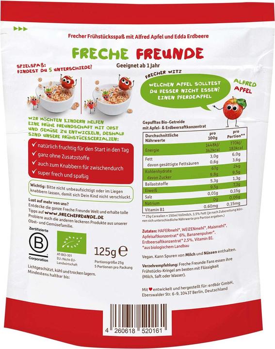 Produktbild Freche Freunde Frühstücks-Kringel Apfel & Erdbeere (143 g)