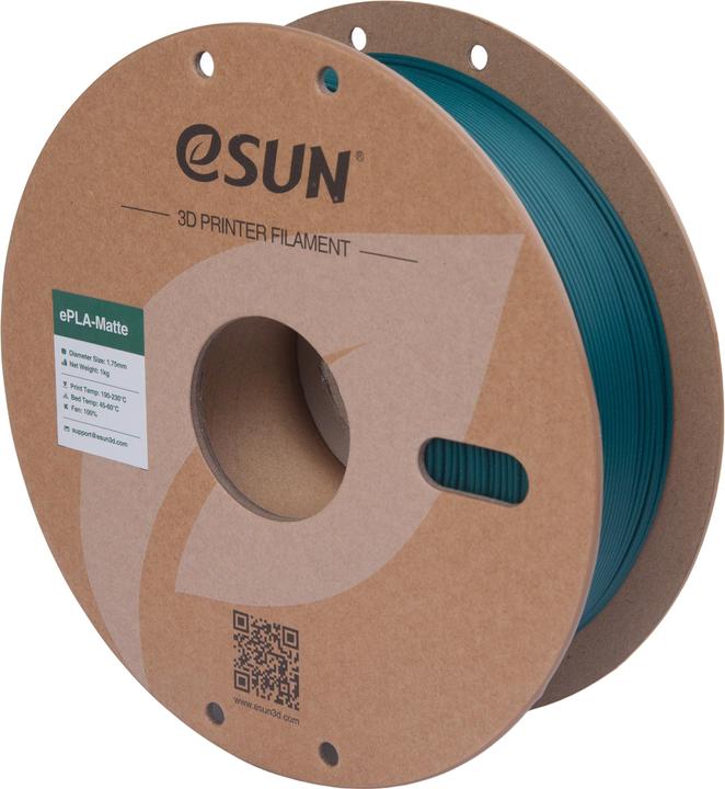 Actual product image eSUN ePLA Mat Morandi Green Filament 1.75mm 1Kg (PLA, 1.75 mm, 1000 g, Green)