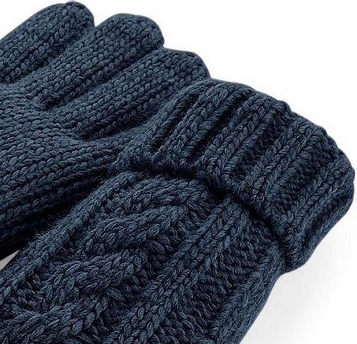 Produktbild Beechfield Zopfmuster Strickhandschuhe Meliert (L, XL)