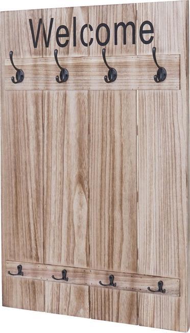 Immagine prodotto Mendler Appendiabiti da parete Welcome, Shabby Look Vintage, 91x60cm - marrone naturale