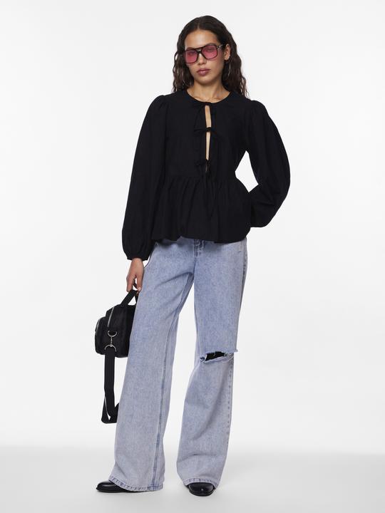 Produktbild Pieces Pcjolly Ls O-Neck Tie Top Wvn Noos Bc (XXL)