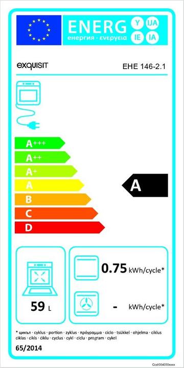 Energie-Label Exquisit EHE146-2.1-Set