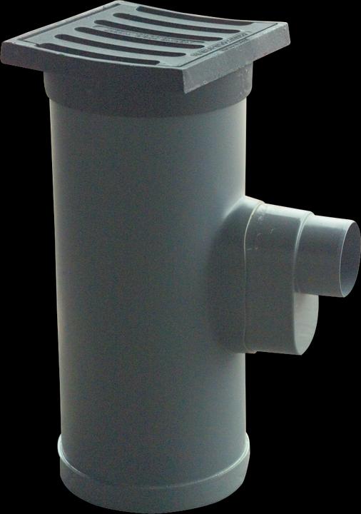 Produktbild Bevo Strassenablauf PVC-U 315 mm x 125 mm Stutzen Grau