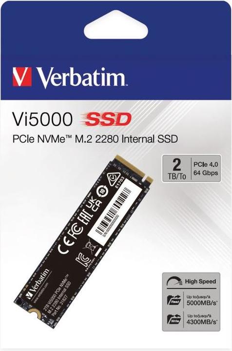 Produktbild Verbatim Vi5000 (2000 GB, M.2 2280)