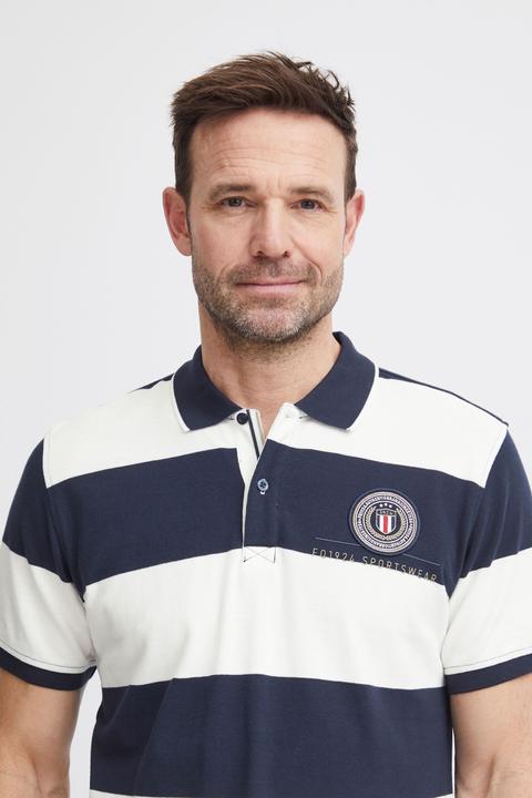 Actual product image FQ1924 FQPeter stripe polo shirt w badge 21900639 (XXL)
