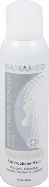 Actual product image Sanamed Foot Cream Foam Microsilver (Foot cream & foot gel, 150 ml)
