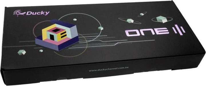 Actual product image Ducky One 3 Classic Pure White TKL Gaming Keyboard, RGB LED - MX-Clear (DE, Cable)