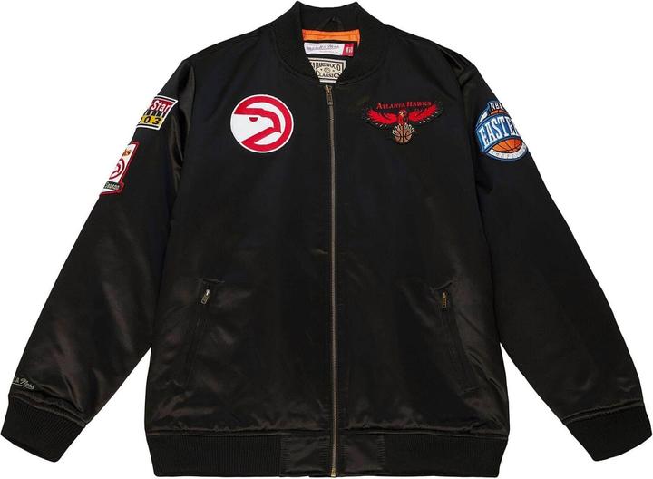 Mitchell & Ness M&N Satin Bomber Jacke - FLIGHT Atlanta Hawks - M (M)