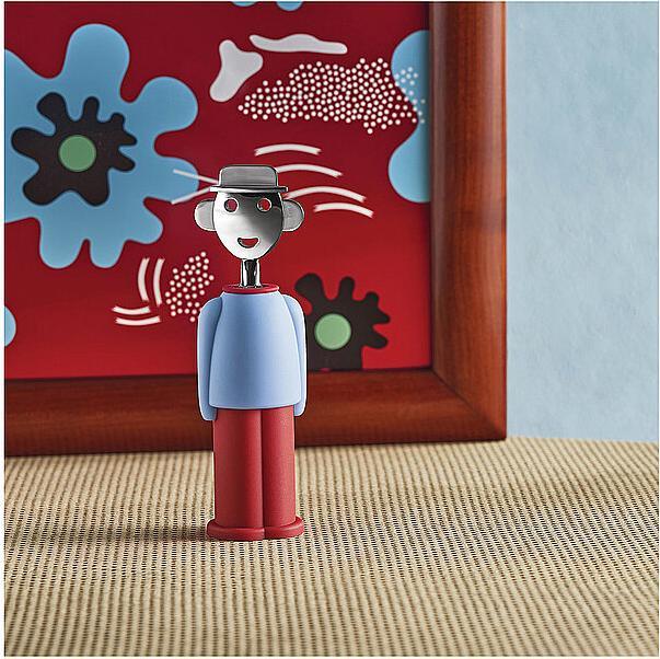 Image du produit Alessi Tire-bouchon Alessandro M. bleu clair-rouge (Tire-bouchon)