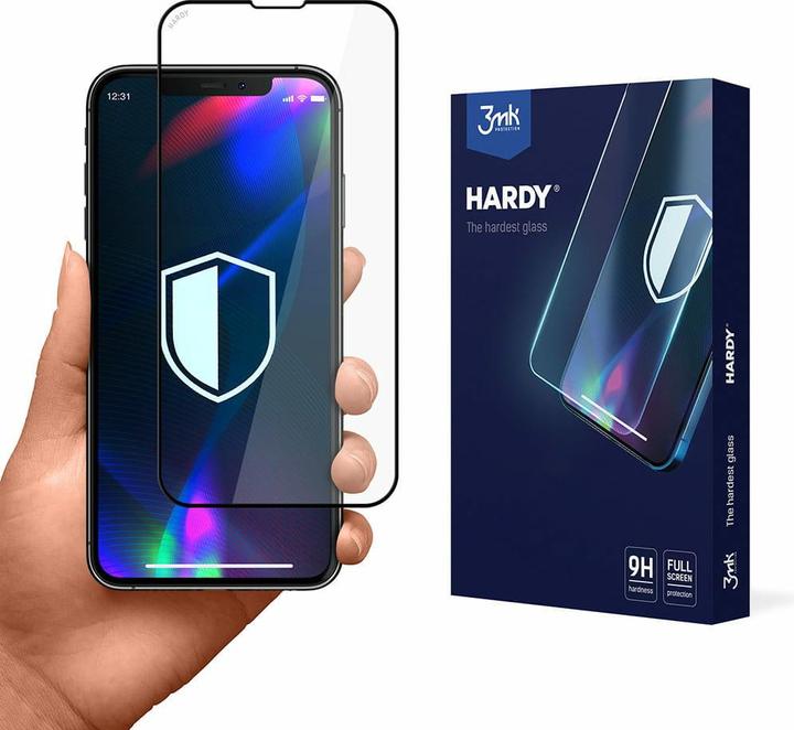 Produktbild 3MK chemisch gehärtetes Glas Hardy iPhone 13 Mini schwarz (1 Stück, Apple iPhone 13 mini)