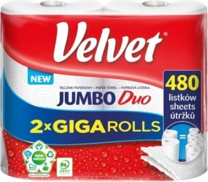 Produktbild Velvet Samt -Jumbo -Duo Papiertücher, 2 Walzen